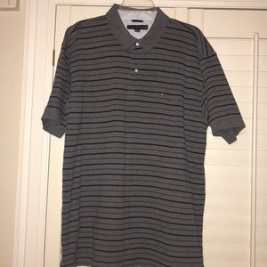 Tommy Hilfiger short sleeve striped collared shirt